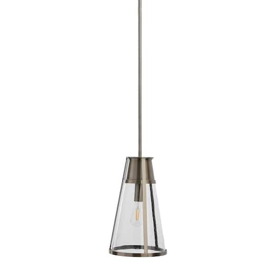 Hello Honey® Robert Stevenson Lighting Jaxon Metal & Seedy Glass Ceiling Light